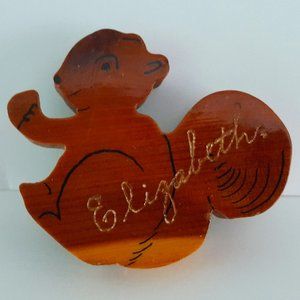 Vintage Squirrel Brooch Pin "Elizabeth" *AS IS*